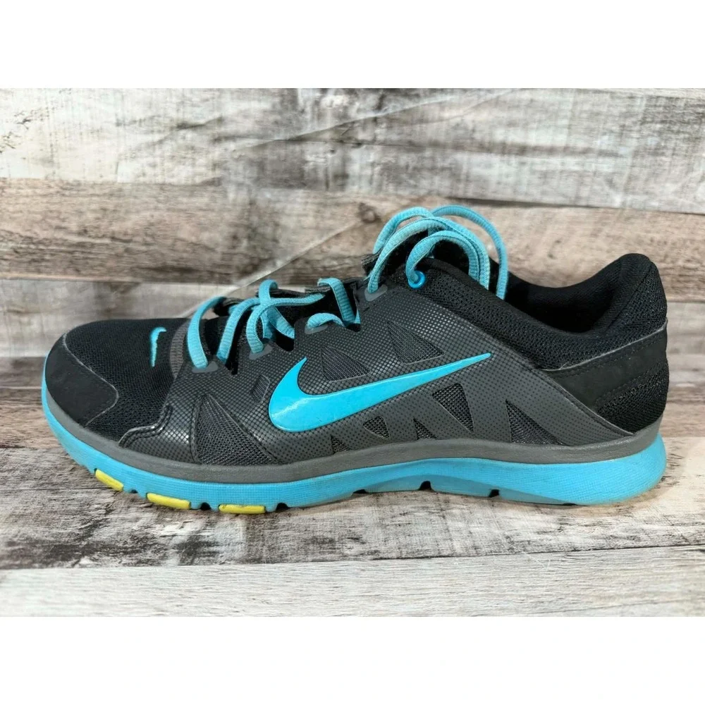Womens Nike Flex Supreme Trainer 2 Black Gamma Blue 2014 DS Sneakers Shoes Sz 10